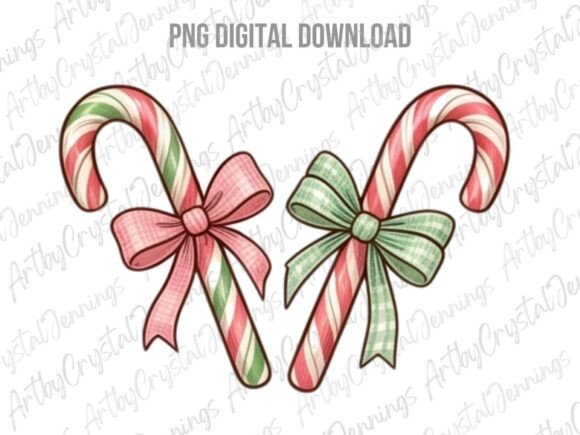 Christmas Candy Cane Clipart PNG for Illustrations
