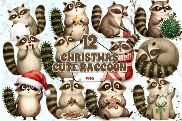 Christmas Cute Raccoon PNG: A Crafter’s Review for Seasonal Illustrations