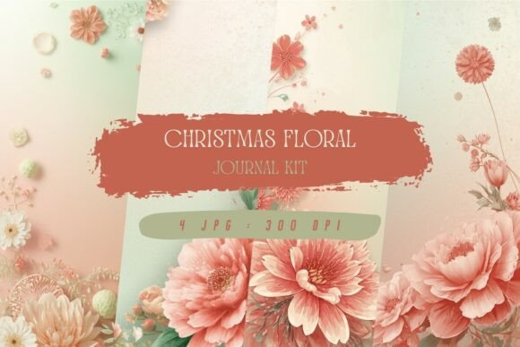Christmas Floral Journal Kit, Wallpaper: A Designer’s Take on This Illustration Asset
