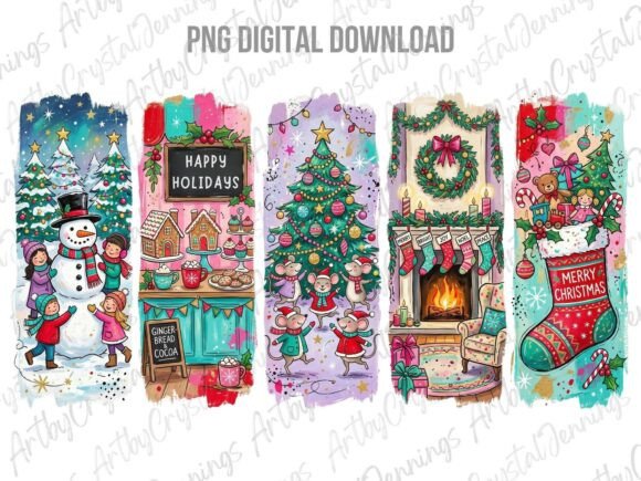 Christmas Scene Holiday Brushstroke PNG Review