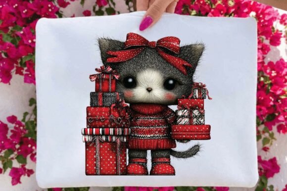 Cute Christmas Kitty with Gifts: A Seller’s Review for Illustrations and Digital Products