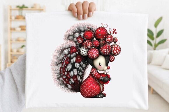 Cute Christmas Skunk Clipart PNG: A Festive Illustration for Unique Design Projects