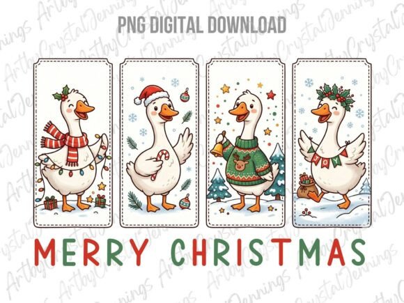 Merry Christmas Folk Art Geese PNG Review: A Festive Graphic Design Asset for Creative Projects