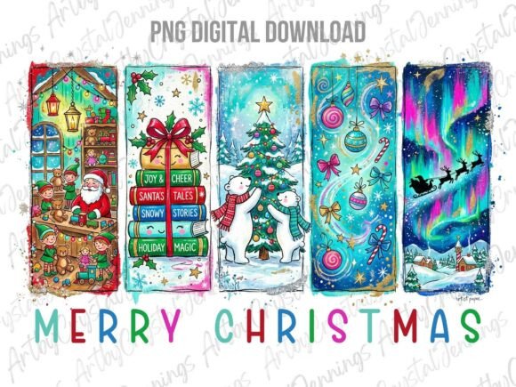 Merry Christmas Holiday Panels PNG: A Designer’s Review for Branding and Illustrations