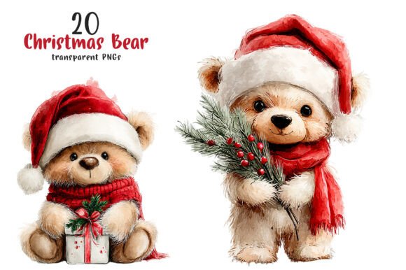 Teddy Bear Christmas Clipart