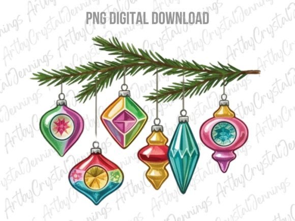 Vintage Christmas Ornaments PNG: A Designer’s Review for Illustrations