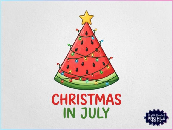 Watermelon Christmas in July PNG Review