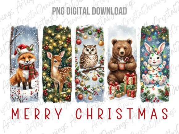 Woodland Christmas Brushstroke PNG Review for Illustrations